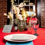 Opulent Couturier Red and Turquoise Wedding Design Table Setting