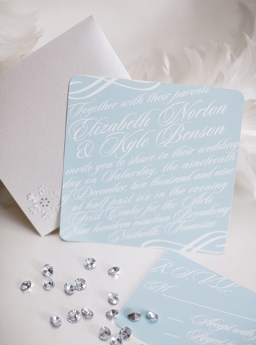 Southall Eden Paperie Pale Blue Invitation