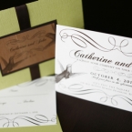 Southall Eden Paperie Brown Green Invitation