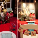 Opulent Couturier Red and Aqua Coca-Cola Wedding Design