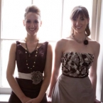 Custom Bridal Gown and Bridesmaid Dress Bride Brown Taupe