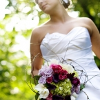 Enchanted Florist Bride with Pink and Purple Bouquet