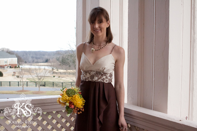 brown bridesmaid dress custom