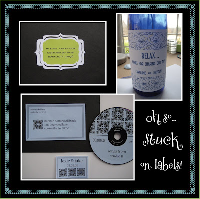 custom wedding labels