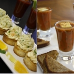 Down South Delights Crab Canape and Grilled Cheese