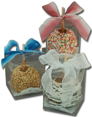 caramel apple wedding favor
