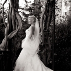 b. Hughes Bridal Bride Outdoors in Vera Wang Gown