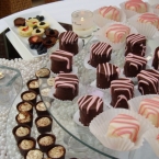 A Catered Affair Pink and Brown Candy Buffet