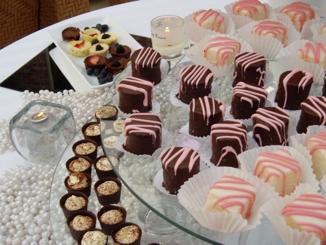 A Catered Affair Pink and Brown Candy Buffet