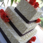 Signature Cakes by Vicki - Orange and Black with Swirls