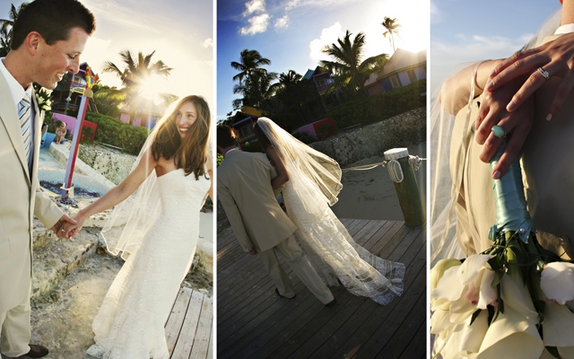 Bahamas Destination Wedding Walk after Ceremony