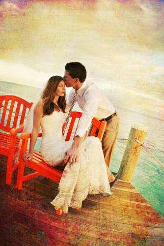 Bahamas Destination Wedding Water Portrait