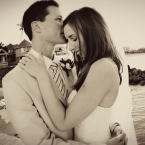 Bahamas Destination Wedding Couple in Front of Water