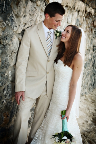 Bahamas Destination Wedding Couple Gazing