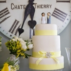 Front Porch Farms Cake with Modern Bride and Groom