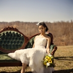 Front Porch Farms Bride on Couch