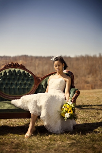 Front Porch Farms Bride on Couch