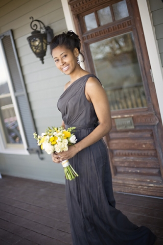Front Porch Farms Bridemaid Gown in Midnight Gray