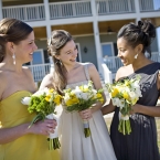 Front Porch Farms Bridesmaid Gowns in Yellow and Gray