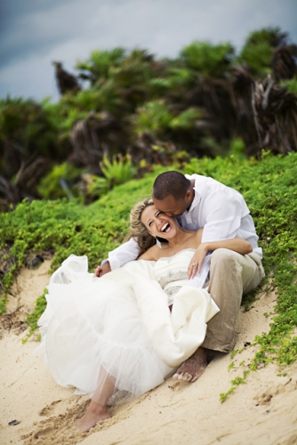 Destination Mexico Wedding Photographer Couple on Beach