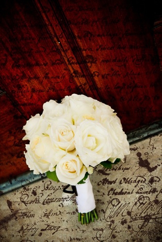 Enchanted Florist White Bouquet on a Scribe