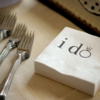 Lotus Blossom Photography Bridal Shower Photo of “I Do” Napkin