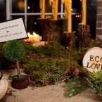 Opulent Couturier Eco Love Green and Yellow Nature Wedding Table with Candles