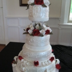 Signature Cakes by Vicki - White and Red Sugar Flowers