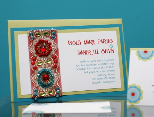 Southall Eden Paperie Jeweled Wedding Invitation