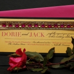 Southall Eden Paperie Fuschia Yellow Jeweled Wedding Invitation