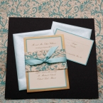 Southall Eden Paperie Pale Blue Yellow Invitation