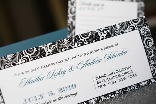 Southall Eden Paperie Classic Black Patterned Invitation