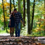 Fall Woods Engagement Picture