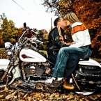 Fall Engagement Photo Session Motorcycle Tennessee
