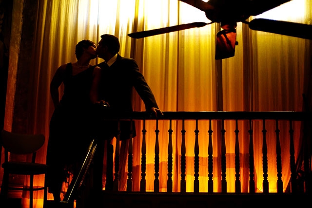 Brian Kaplan Photography Engaged Couple on Staircase