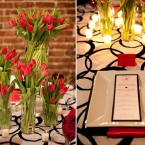 Opulent Couturier Classic Couture Red and Black Wedding