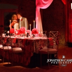 Vintage Retro Wedding Design by Swizzle Events Table Setting in the Distance