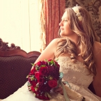 Red and Blue DIY Wedding by Jonathon Campbell Photography Red Bouquet