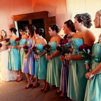Red and Blue DIY Wedding by Jonathon Campbell Photography Bridesmaids in Blue