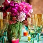Sasha Souza Modern Bold Pink Teal Yellow Wedding