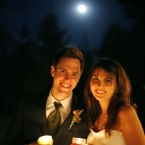 Enchanted Florist Southern Farm Wedding Couple in Moonlight