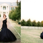 Simply Stunning Black Vera Wang Gown at b. Hughes Bridal