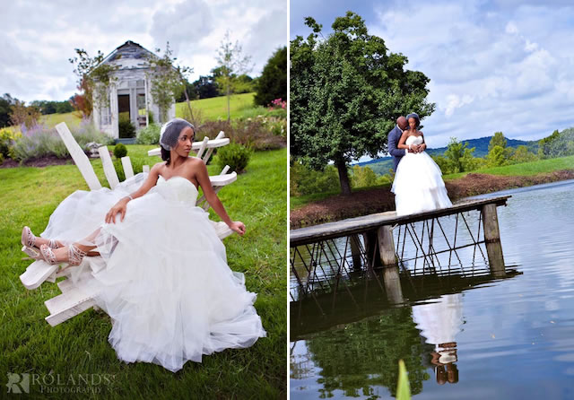 after wedding photos, getting married in nashville, african american bride, b hughes bridal, reem acra