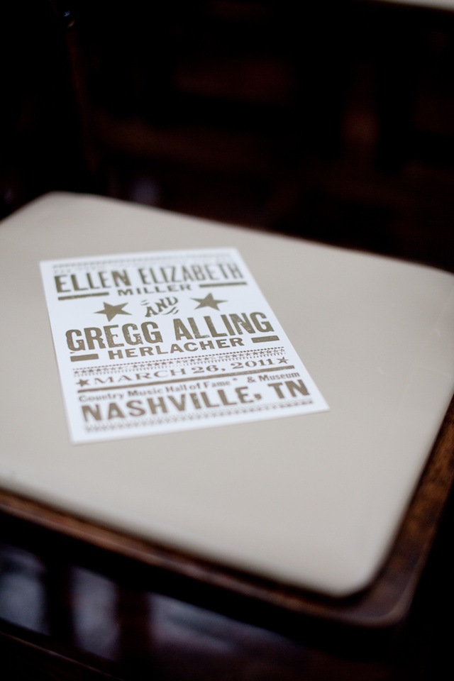 hatch show print nashville wedding invitation