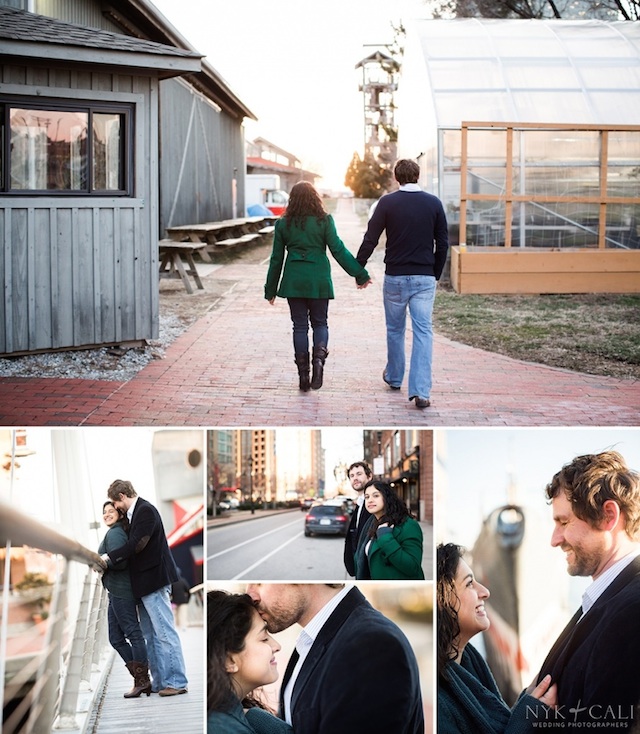 nyk and cali wedding photographers fly to baltimore for engagement session