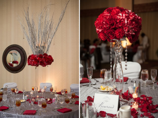 red winter wonderland hilton garden inn nashville wedding