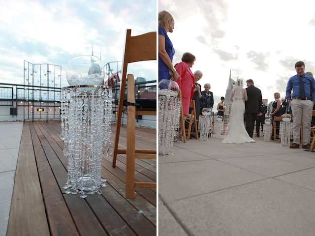 sleek, rooftop downtown wedding nashville