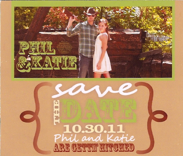 southern style wedding save the date