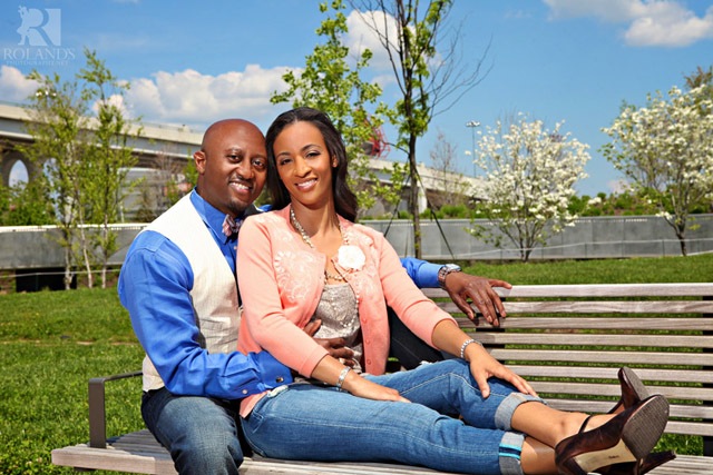 downtown nashville engagement photos, shelby bridge, cumberland park, african american wedding