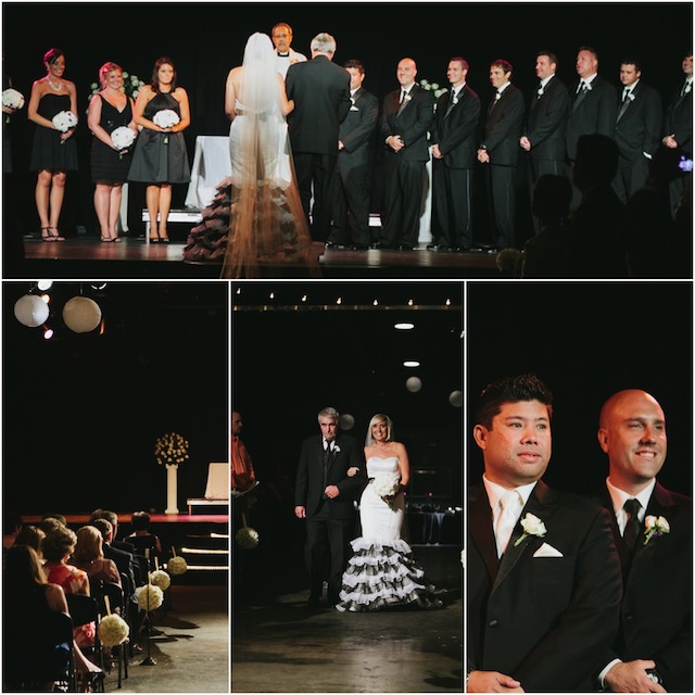 rocketown wedding black white fun dancing